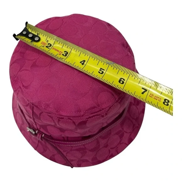 Coach Authentic Pink Logo Bucket Hat Size S - Picture 8 of 13